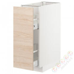 ⭐METOD⭐Кабинет ул./wysuwане wyposażenт.е.доб, белый/Askersund яркий узор ясеня, 30x60 cm⭐ИКЕА-29301347