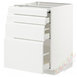 ⭐METOD / MAXIMERA⭐Кабинет ул. сwysuwanym blatem/3шу, белый/Блеск Voxtorp/белый, 60x60 cm⭐ИКЕА-59433370