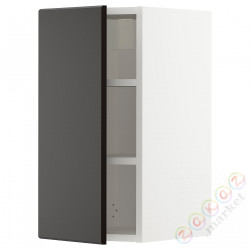 ⭐METOD⭐Навесной шкаф с полками, белый/Кунгсбака антрацит, 30x60 cm⭐ИКЕА-19465693