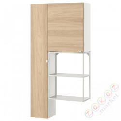 ⭐ENHET⭐Книжный шкаф, белый/подражание. дуб, 90x32x180 cm⭐ИКЕА-29331504