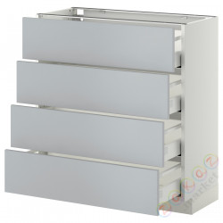 ⭐METOD / MAXIMERA⭐Бывший 4 пт/4шу, белый/Veddinge Серый, 80x37 cm⭐ИКЕА-99026497