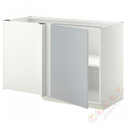 ⭐METOD⭐Угловой напольный шкаф с полкой, белый/Veddinge Серый, 128x68 cm⭐ИКЕА-99462313