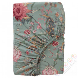 ⭐NASSELKLOCKA⭐Простыня на резинке на резинке, jasny зеленыйonoСерый/разноцветный, 80x200 cm⭐ИКЕА-40556549