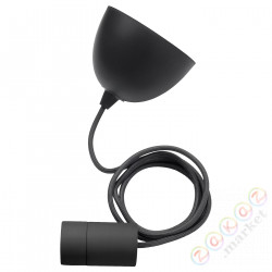 ⭐SUNNEBY⭐Патрон с кабелем, черная ткань, 1.8 m⭐ИКЕА-90420129