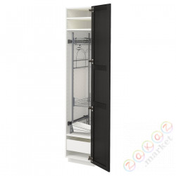 ⭐METOD / MAXIMERA⭐Высокий шкаф/домашний интерьер, белый/Lerhyttan черный морилка, 40x60x200 cm⭐ИКЕА-39353901