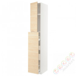 ⭐METOD / MAXIMERA⭐Sза wys сwys 1Drz/4шу, белый/Askersund яркий узор ясеня, 40x60x240 cm⭐ИКЕА-09456321