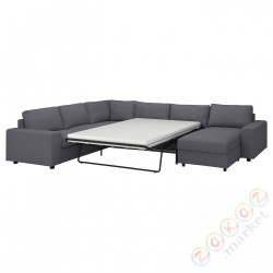 ⭐VIMLE⭐Угловой диван-кровать. 5o сszezl, сширокийmi связаныokietnikami/Gunnared средний серый⭐ИКЕА-69545249