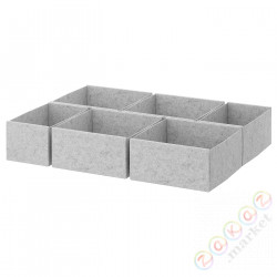 ⭐KOMPLEMENT⭐Набор ящиков, 6 шт.., светло-серый, 65x54 cm⭐ИКЕА-39260841