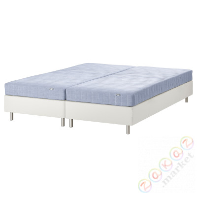 ⭐ESPEVAR/VADSO⭐Континентальная кровать, белый/жесткий голубой, 180x200 cm⭐ИКЕА-49389872