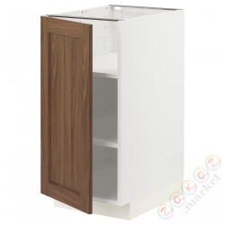 ⭐METOD⭐Кабинет ул./полки, белый Enköping/коричневый орех, 40x60 cm⭐ИКЕА-09475008