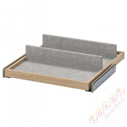 ⭐KOMPLEMENT⭐Выдвижной лоток со вставкой для обуви, под беленый дуб/светло-серый, 50x58 cm⭐ИКЕА-19332090