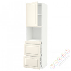 ⭐METOD / MAXIMERA⭐Обувь для микрокомбо дверь/3шу, белый/Bodbyn сливочный, 60x60x220 cm⭐ИКЕА-79460683