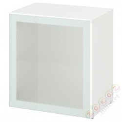 ⭐BESTA⭐Сайт, белый Glassvik/белый/jasna зеленыйeń матовое стекло, 60x42x64 cm⭐ИКЕА-99489124