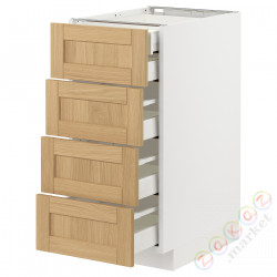 ⭐METOD / MAXIMERA⭐Sза stj 4fr/2n/3śr шу, белый/Forsbacka дуб, 40x60 cm⭐ИКЕА-29509125