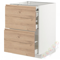 ⭐METOD / MAXIMERA⭐Кабинет ул. сwysuwanym blatem/3шу, белый/Voxtorpподражание. дуб, 60x60 cm⭐ИКЕА-79433374