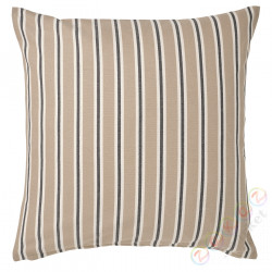 ⭐KORALLBUSKE⭐Наволочка, бежевый белый/полосатый узор, 50x50 cm⭐ИКЕА-30549045