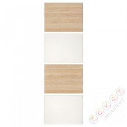 ⭐MEHAMN⭐4 панели для каркаса Drzв и скольжение, под беленый дуб/белый, 75x236 cm⭐ИКЕА-40421188
