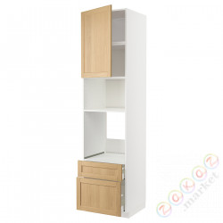 ⭐METOD / MAXIMERA⭐я шел/микр сDrz/2 шу, белый/Forsbacka дуб, 60x60x240 cm⭐ИКЕА-09509536