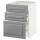 ⭐METOD / MAXIMERA⭐Напольный шкаф с 3 ящики, белый/Bodbyn Серый, 60x60 cm⭐ИКЕА-89049654