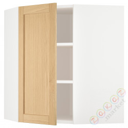 ⭐METOD⭐Навесной угловой шкаф с полками, белый/Forsbacka дуб, 68x80 cm⭐ИКЕА-79509321