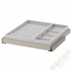 ⭐KOMPLEMENT⭐Выдвижная полка со вставкой, серо-бежевый/светло-серый, 50x58 cm⭐ИКЕА-79437089