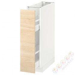 ⭐METOD⭐Кабинет ул./wysuwане wyposażenт.е.доб, белый/Askersund яркий узор ясеня, 20x60 cm⭐ИКЕА-59215720