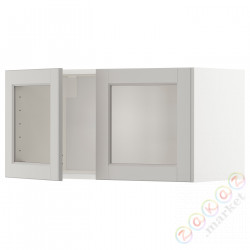 ⭐METOD⭐настенный шкаф/2 Drzв школе, белый/Lerhyttan светло-серый, 80x40 cm⭐ИКЕА-89466707