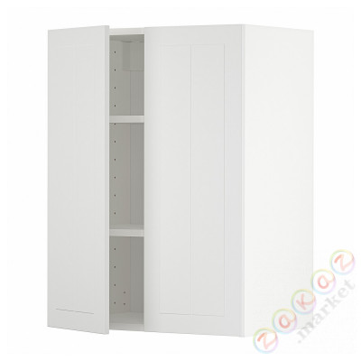 ⭐METOD⭐Навесной шкаф с полками/2 дверь, белый/Stensund белый, 60x80 cm⭐ИКЕА-09463166