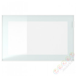 ⭐GLASSVIK⭐Дверь стаканане, белый/светло-зеленый матовое стекло, 60x38 cm⭐ИКЕА-80540900