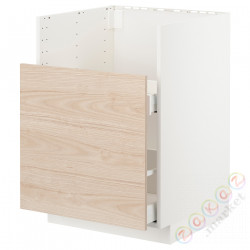 ⭐METOD⭐BREDSJÖN st тумба под раковину/1fr/2шу, белый/Askersund яркий узор ясеня, 60x60 cm⭐ИКЕА-19297911
