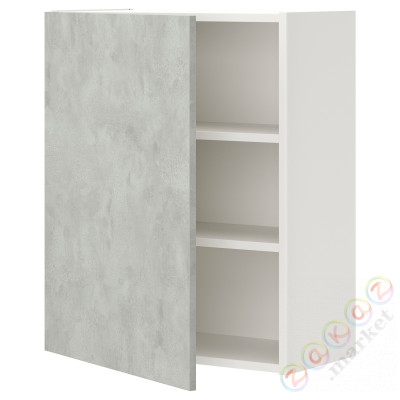⭐ENHET⭐настенный шкаф 2полки/дверь, белый/имитация бетона, 60x32x75 cm⭐ИКЕА-39320982