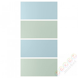 ⭐MEHAMN⭐4 панели для каркаса Drzв и скольжение, светло-синий/светло-зеленый, 100x201 cm⭐ИКЕА-30575572