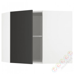 ⭐METOD⭐Навесной угловой шкаф с полками, белый/Nickebo матантрацит, 68x60 cm⭐ИКЕА-39498391