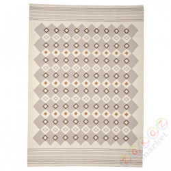 ⭐VAGNAT⭐Коврик ровный, сливочный Серый/wykonano ręcznie, 170x240 cm⭐ИКЕА-80541481