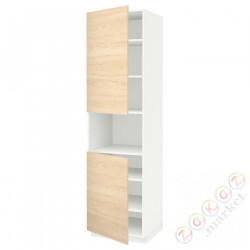 ⭐METOD⭐Ш x В ст микрофон 2Drz/половина, белый/Askersund яркий узор ясеня, 60x60x220 cm⭐ИКЕА-09457863