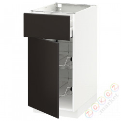 ⭐METOD / MAXIMERA⭐Кабинет stj/доктор/ящики/дверь, белый/Кунгсбака антрацит, 40x60 cm⭐ИКЕА-59459119