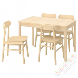 ⭐RONNINGE / RONNINGE⭐Таблица и 4 стулья, береза/береза, 118/173 cm⭐ИКЕА-99429045