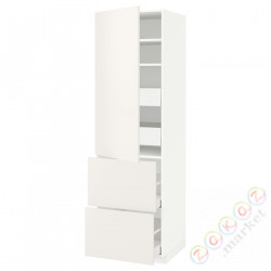 ⭐METOD / MAXIMERA⭐H пополам/4 шу/Drz/2 fr, белый/Веддинге белый, 60x60x200 cm⭐ИКЕА-69365667