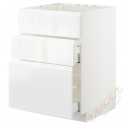 ⭐METOD / MAXIMERA⭐Форма L + 3F/2шу, белый/Блеск Voxtorp/белый, 60x60 cm⭐ИКЕА-19254978