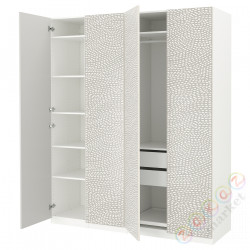 ⭐PAX / MISTUDDEN⭐Комбинация шкафов, белый/Серый шаблон, 200x60x236 cm⭐ИКЕА-39522980