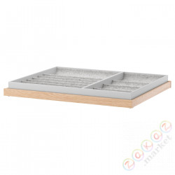 ⭐KOMPLEMENT⭐Выдвижная полка со вставкой, подражаниеacja дуб bejcowанеgo na biało, 75x58 cm⭐ИКЕА-19249487