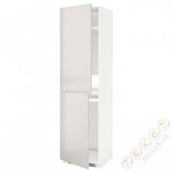 ⭐METOD⭐Шкаф, высокий лед/проживающий, белый/Ringhult светло-серый, 60x60x220 cm⭐ИКЕА-89142732