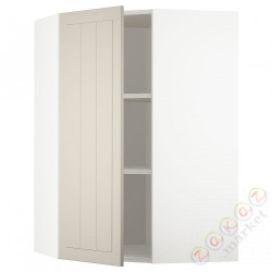 ⭐METOD⭐Навесной угловой шкаф с полками, белый/Stensund бежевый, 68x100 cm⭐ИКЕА-09407972