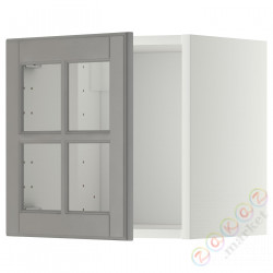 ⭐METOD⭐настенный шкаф/стакан дверь, белый/Bodbyn Серый, 40x40 cm⭐ИКЕА-59395028