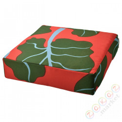 ⭐BASTUA⭐Подушка связаныogowa, за пределами узор в листьях/апельсин/зеленый, 60x60 cm⭐ИКЕА-10544727