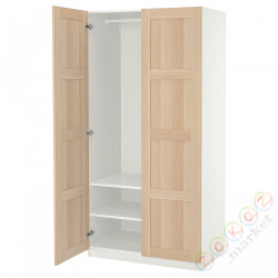 ⭐PAX / BERGSBO⭐Гардероб, белый/под беленый дуб, 100x60x201 cm⭐ИКЕА-39500638