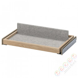 ⭐KOMPLEMENT⭐Выдвижной лоток со вставкой для обуви, под беленый дуб/светло-серый, 50x35 cm⭐ИКЕА-89332124