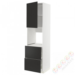 ⭐METOD / MAXIMERA⭐Утром доктора/2fr/2в шу, белый/Nickebo матантрацит, 60x60x220 cm⭐ИКЕА-19498486