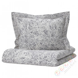 ⭐ANGSKLOCKA⭐Poszwa na kołdrę i 2 posвызовki, белый/Серый, 200x200/50x60 cm⭐ИКЕА-40493298