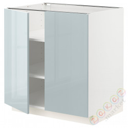 ⭐METOD⭐Кабинет stj/полки/2 дверь, белый/Kallarp jasnoсерый-синий, 80x60 cm⭐ИКЕА-89478866